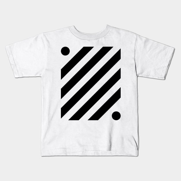 Diagonal Line Kids T-Shirt by ganola